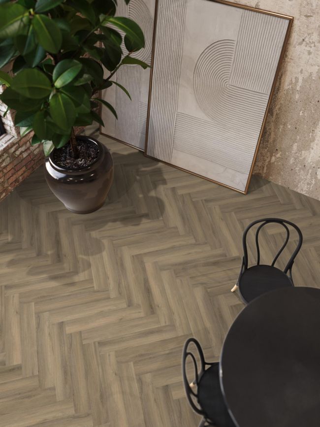 YUP Herringbone dryback light brown