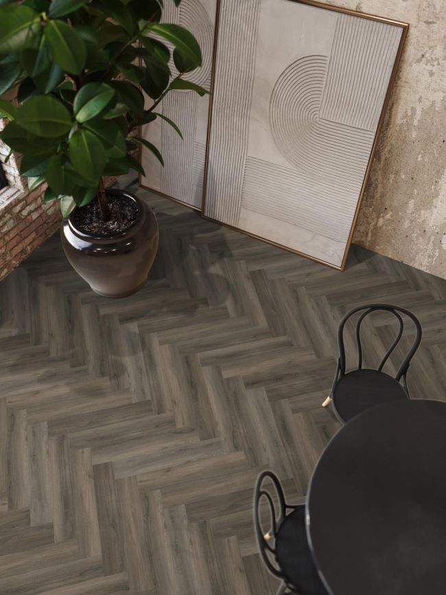 YUP Herringbone dryback dark grey