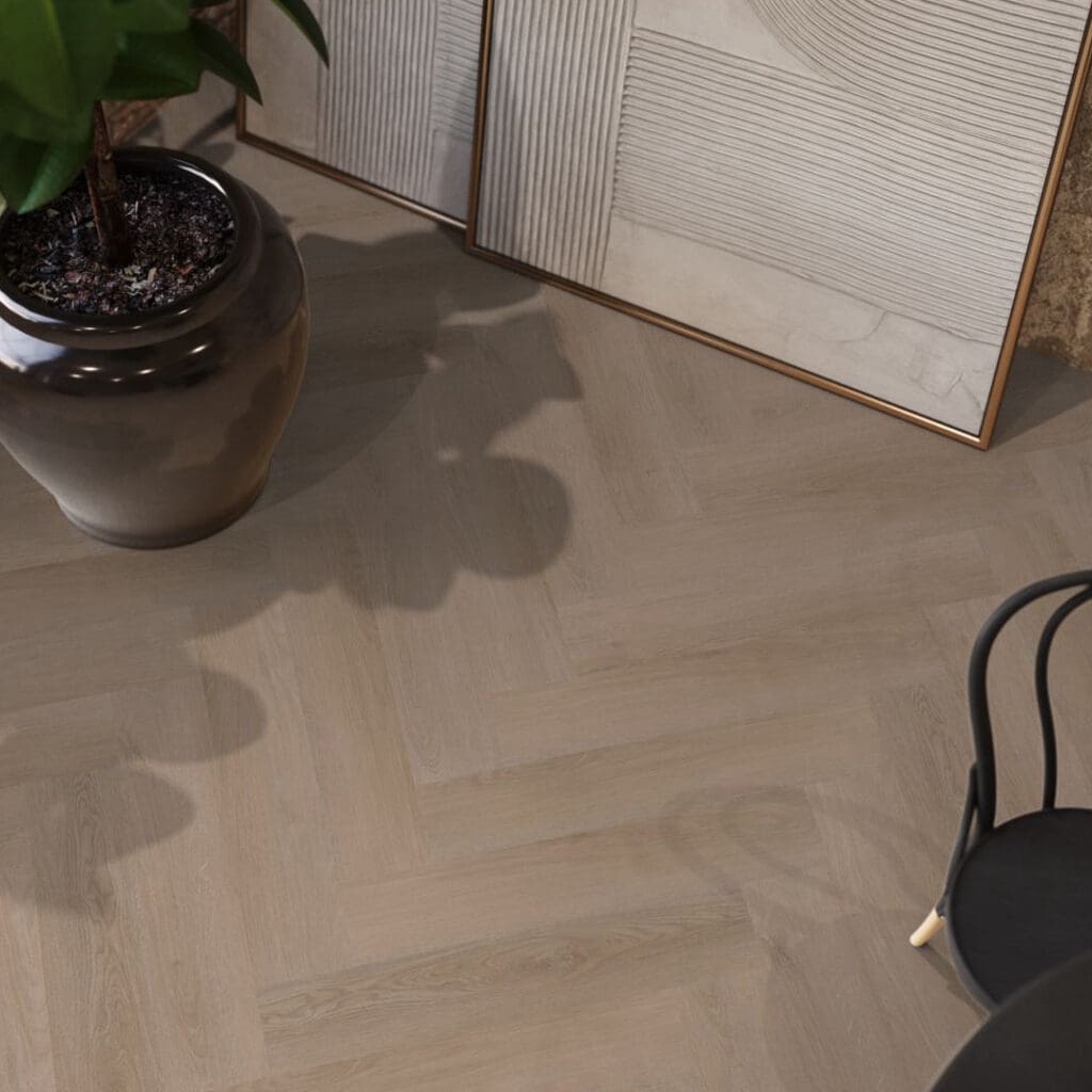 YUP Merton herringbone dryback dark oak