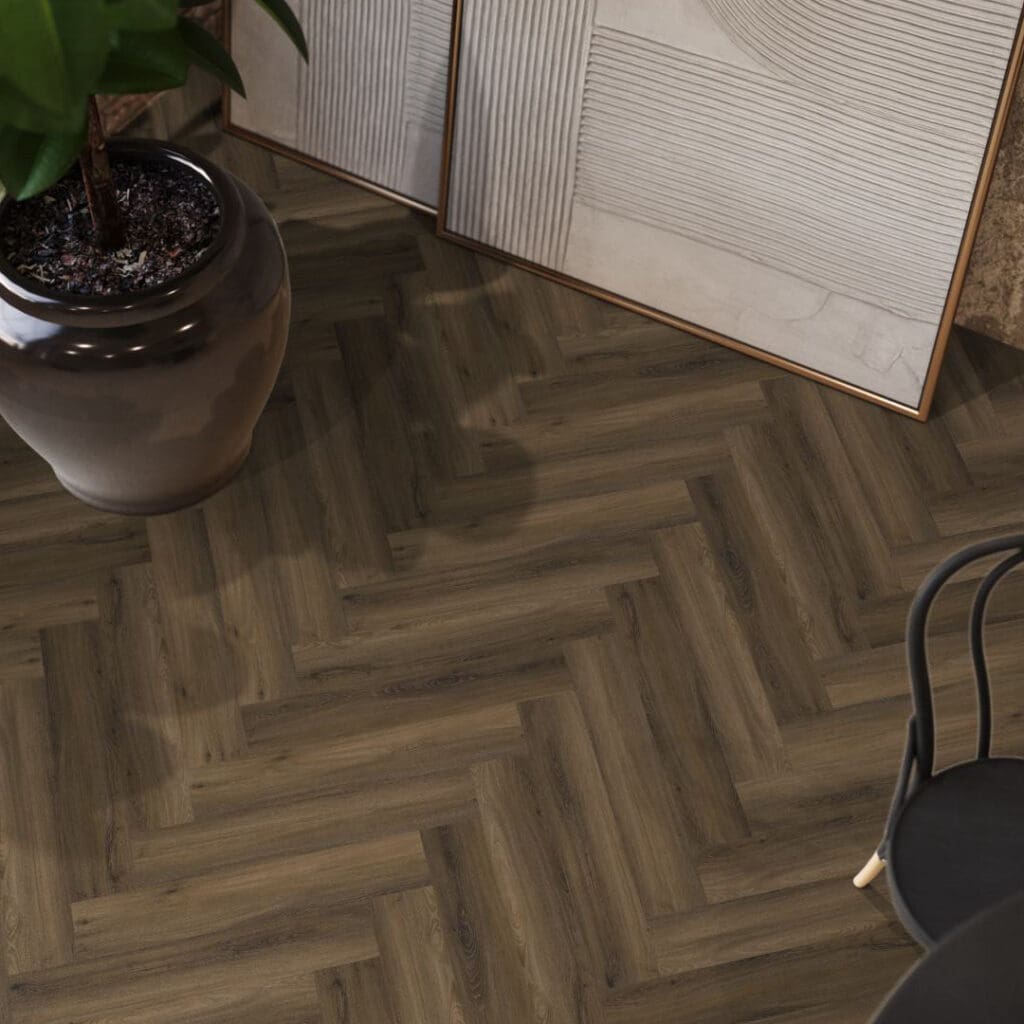 YUP Herringbone dryback warm brown
