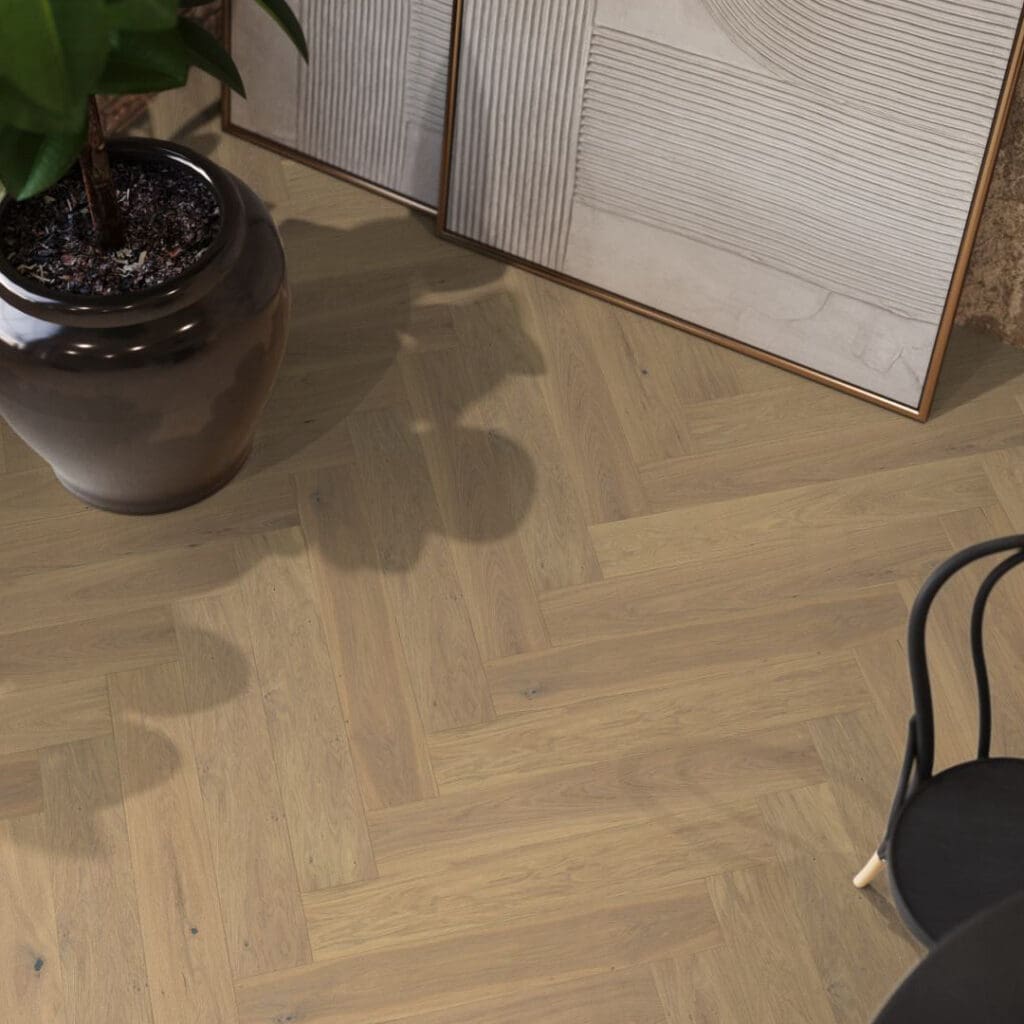 Encino visgraat rustiek creme