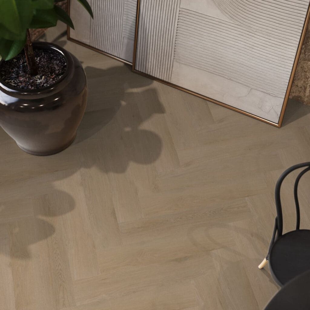 YUP Merton herringbone dryback natural oak