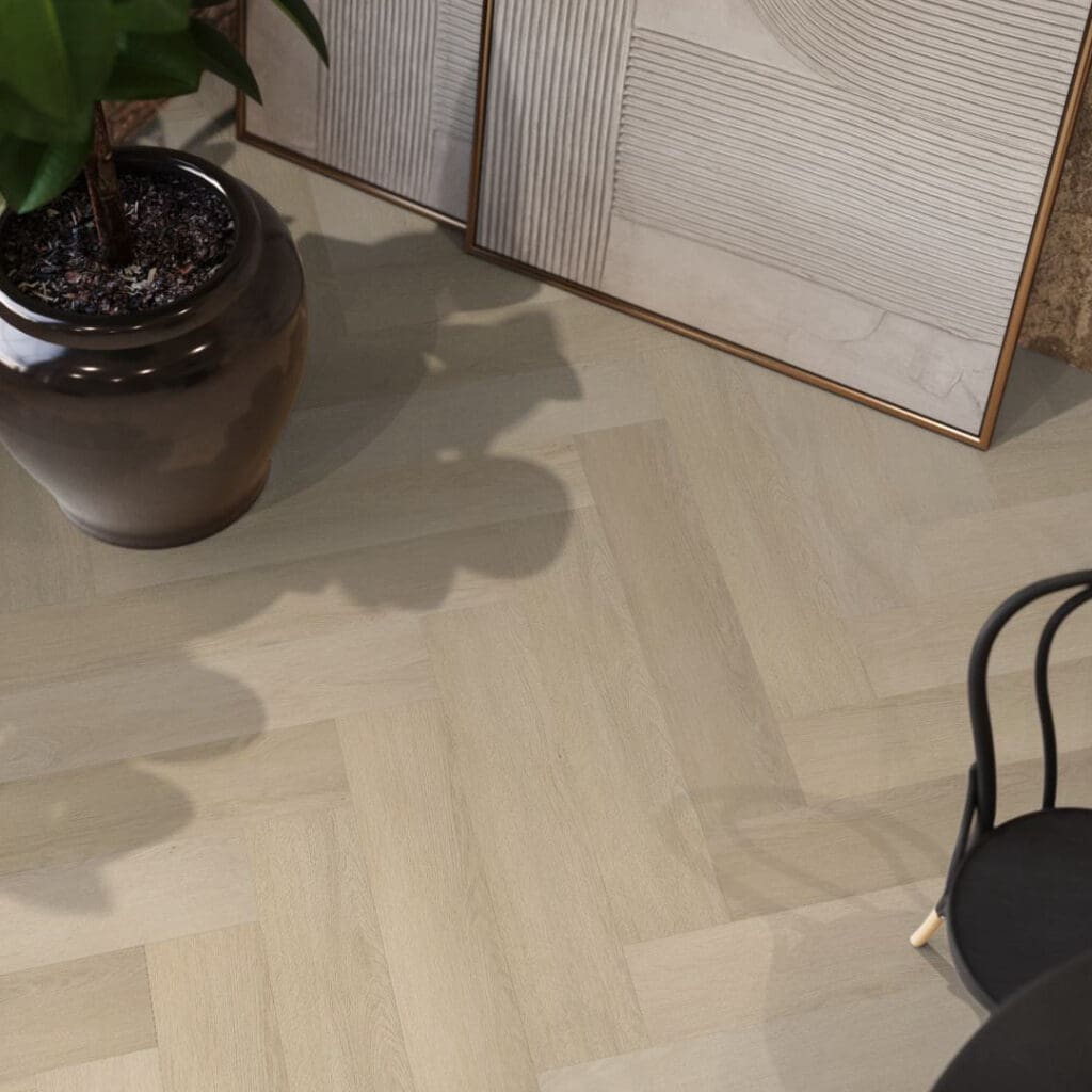 YUP Mayfair herringbone dryback natural