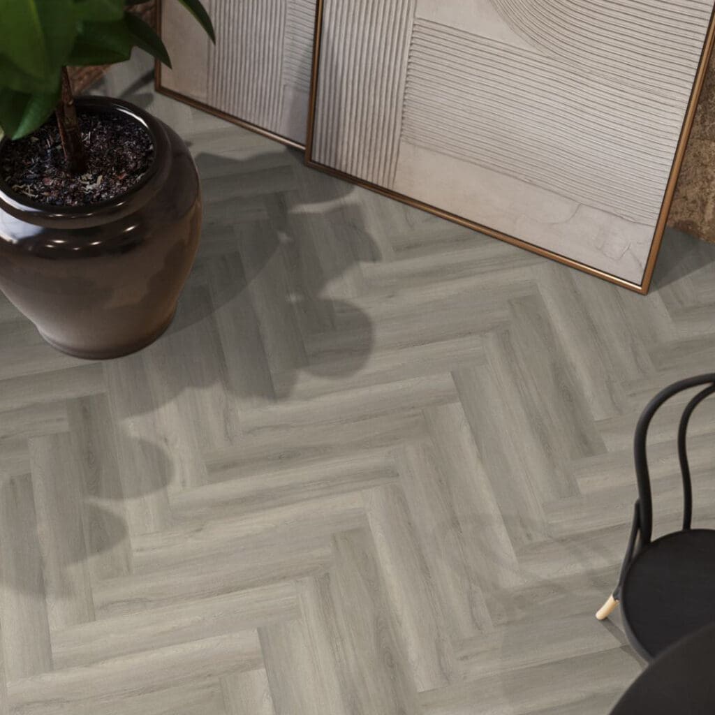 YUP Herringbone dryback grey