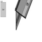 Co-pro trapprofiel pvc/pvc tot 3mm zilver