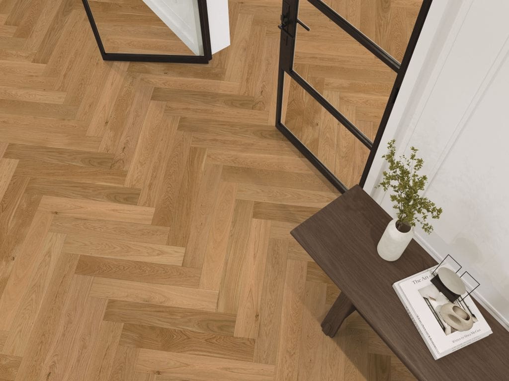 Encino visgraat rustiek blank