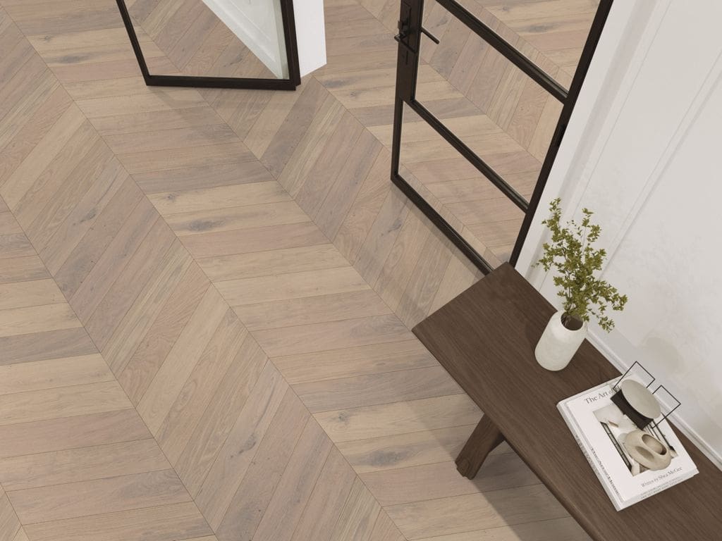 Silver Lake hongaarse punt rustiek wit 7501