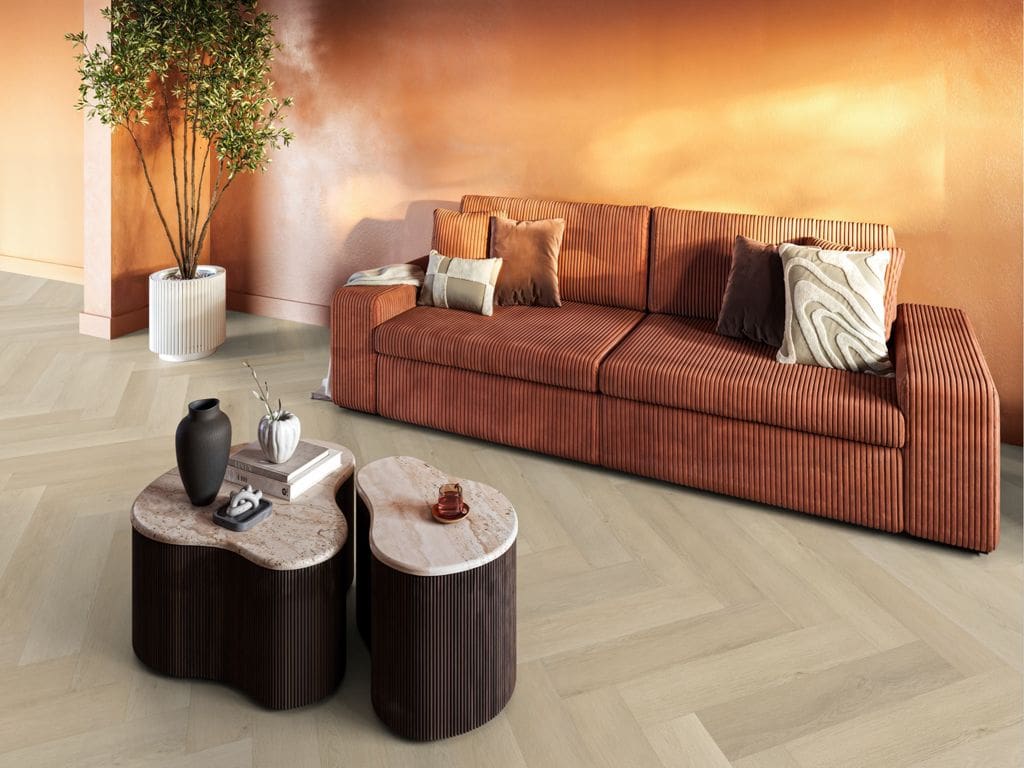 YUP XL Mayfair herringbone dryback beige