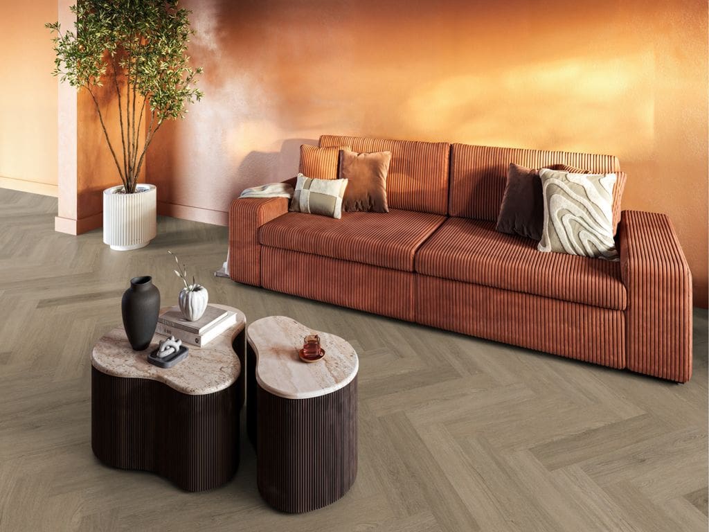 YUP Sutton herringbone dryback smoky