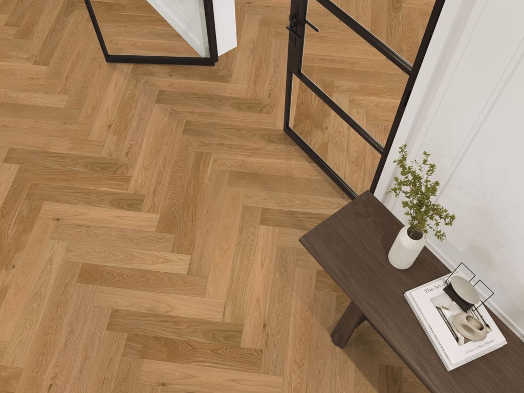 Encino visgraat rustiek blank