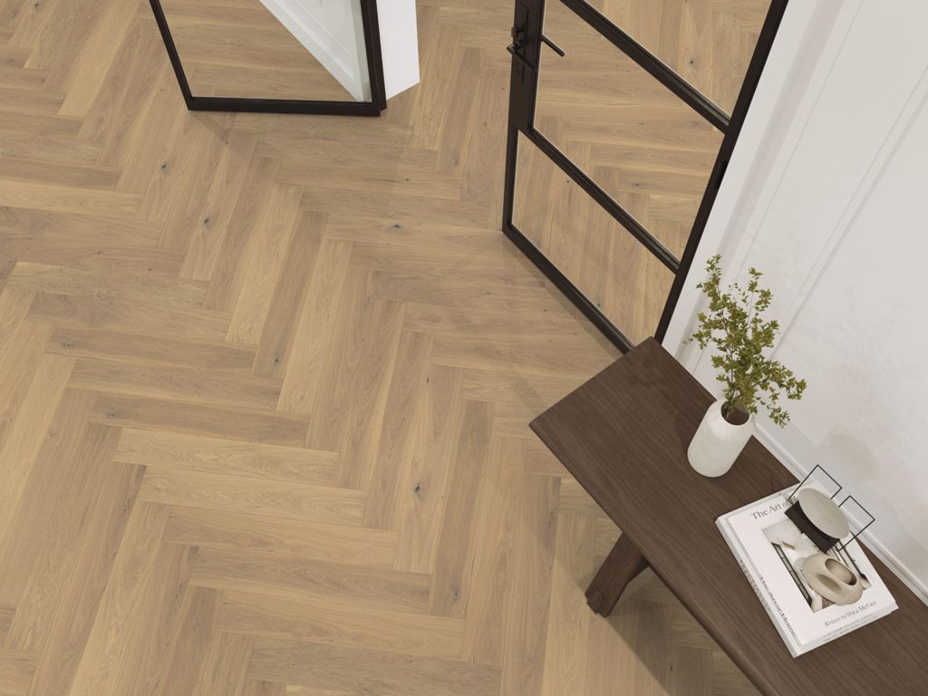 Encino visgraat rustiek creme