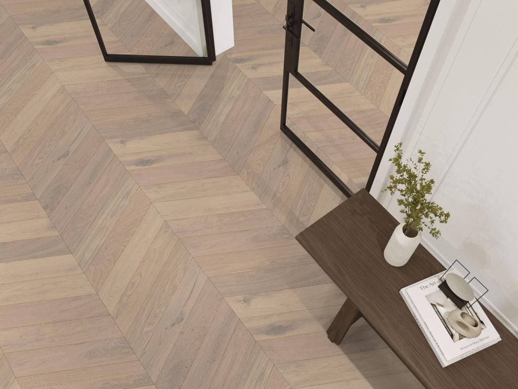 Silver Lake hongaarse punt rustiek wit 7501