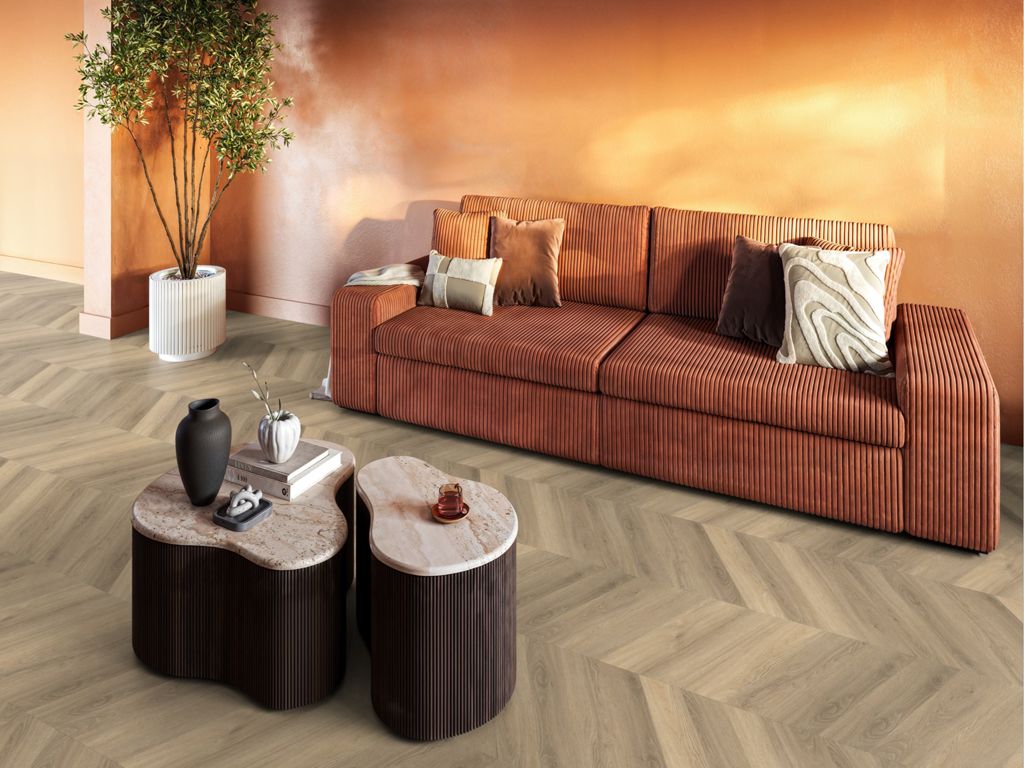 YUP Paddington Chevron dryback beige