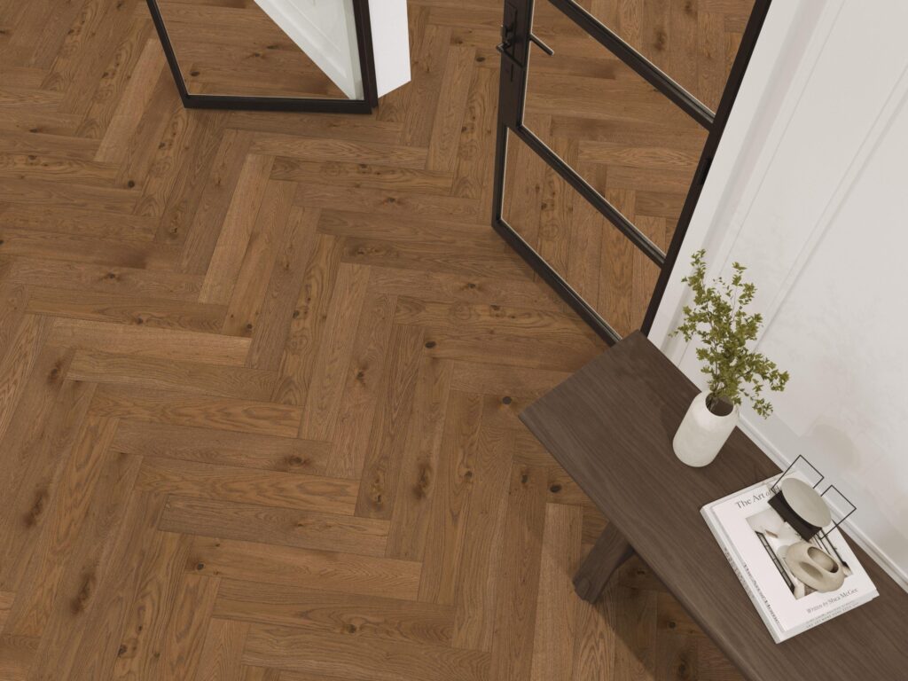 Encino visgraat rustiek cognac