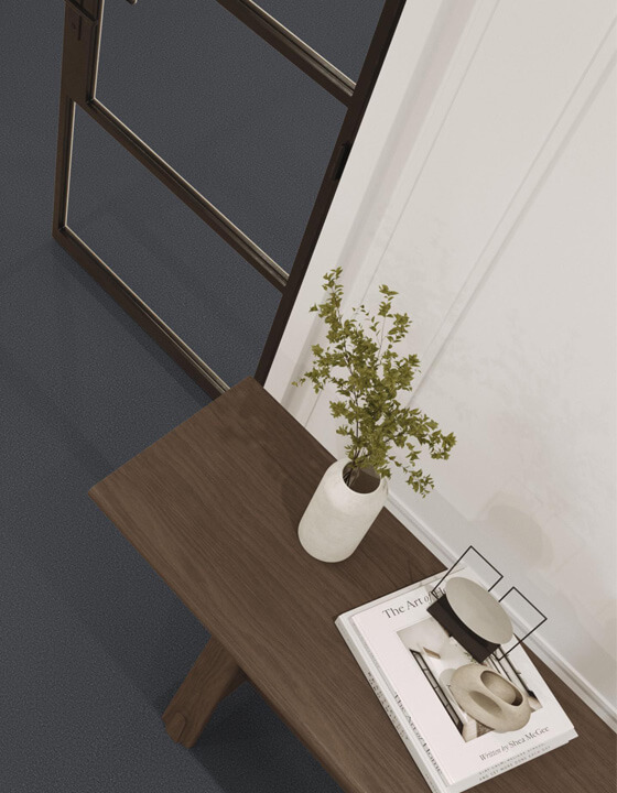 Blauw tapijt