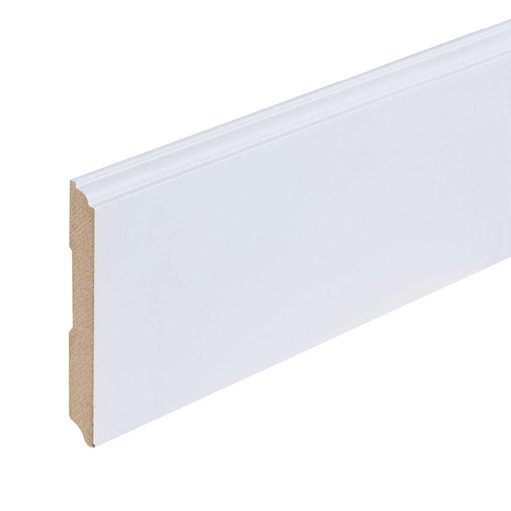 Co-pro folieplint praag wit 120×15