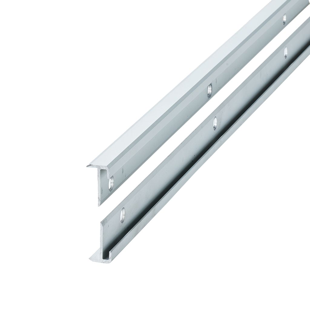 Co-pro open trapprofiel achterzijde pvc zilver