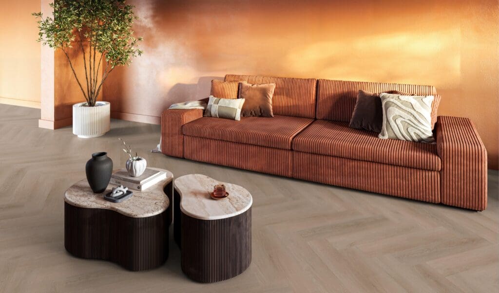 YUP Merton herringbone dryback dark oak