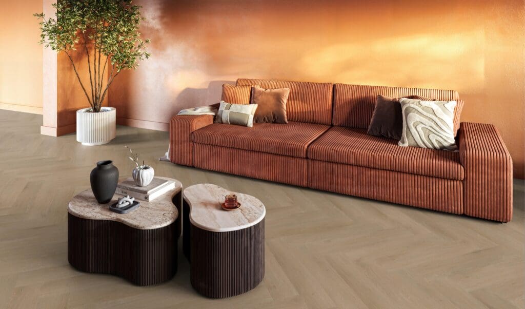 YUP Merton herringbone dryback natural oak